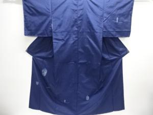 未使用品　茶道具模様織り出し手織り紬付け下げ着物
